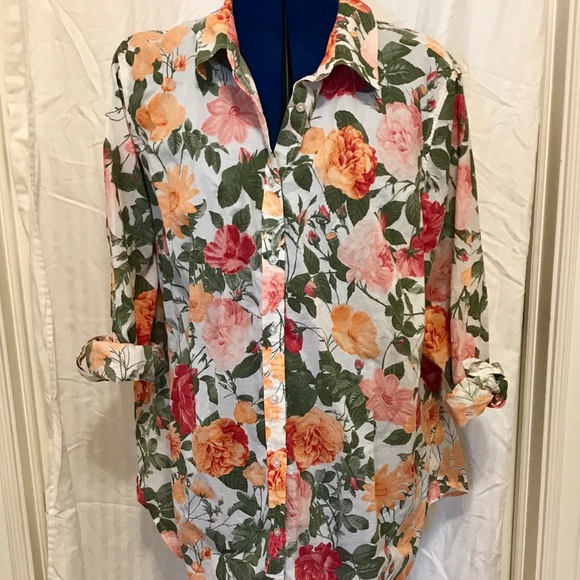 talbots floral blouse